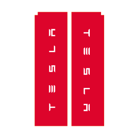 Tesla beachflag set - Rood (afsturen)