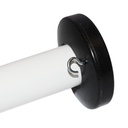 Set flagpole aluminum (pole + black cap + wall mount)