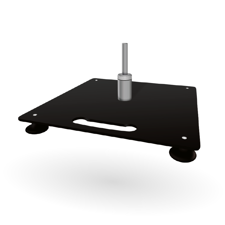 Metal baseplate for fiberglass poles