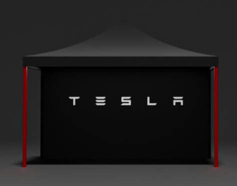 Tesla tent set 4,5x3 - zwart (afsturen)