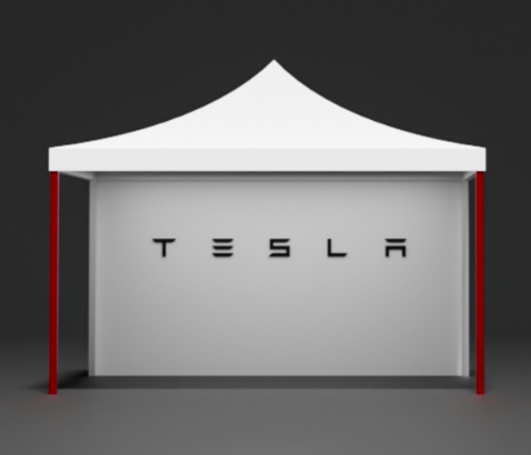 Tesla tent set 4,5x3 - wit (afsturen) 